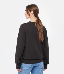 Isabel Marant Sweatshirt Homme Mike Coton Noir Délavé -Majestic Filatures shop imars look20221221 360