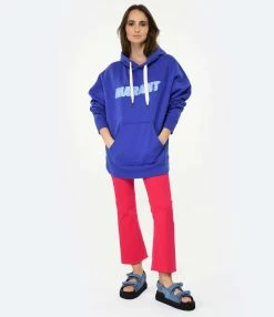 Isabel Marant Sweatshirt Homme Miley Coton Bleu Électrique -Majestic Filatures shop imars look20221227 255