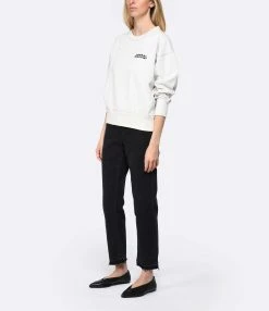 Isabel Marant Sweatshirt Shad Coton Écru -Majestic Filatures shop imars look20230214 289