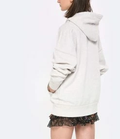 Isabel Marant Sweatshirt Hoodie Scott Coton Écru -Majestic Filatures shop imars look20230223 365