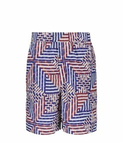 Isabel Marant Short Homme Edoardo Coton Bleu Rouge