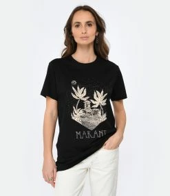Isabel Marant Tee-shirt Homme Zafferh Coton Noir -Majestic Filatures shop imart look20221228 115