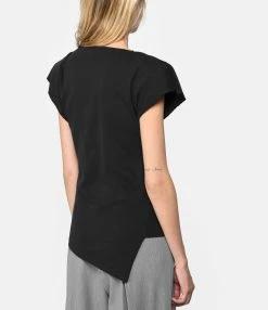 Isabel Marant Tee-shirt Sebani Coton Noir -Majestic Filatures shop imart look20230215 354