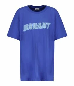 Isabel Marant Tee-shirt Homme Honore Coton Bleu Électrique