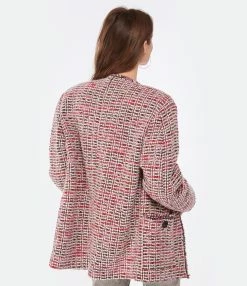 Isabel Marant Veste Dianaza Laine Vierge Rose Écru -Majestic Filatures shop imarv look20221130 229