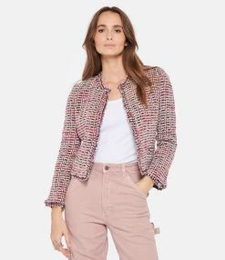 Isabel Marant Veste Pully Laine Vierge Rose Noir -Majestic Filatures shop imarv look20221220 108