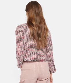 Isabel Marant Veste Pully Laine Vierge Rose Noir -Majestic Filatures shop imarv look20221220 109