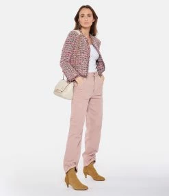 Isabel Marant Veste Pully Laine Vierge Rose Noir -Majestic Filatures shop imarv look20221220 110