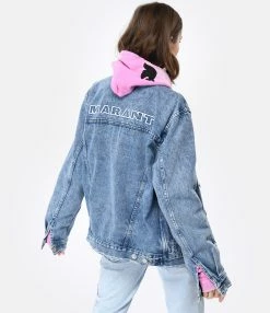 Isabel Marant Veste Homme Jango Coton Bleu -Majestic Filatures shop imarv look20221227 69