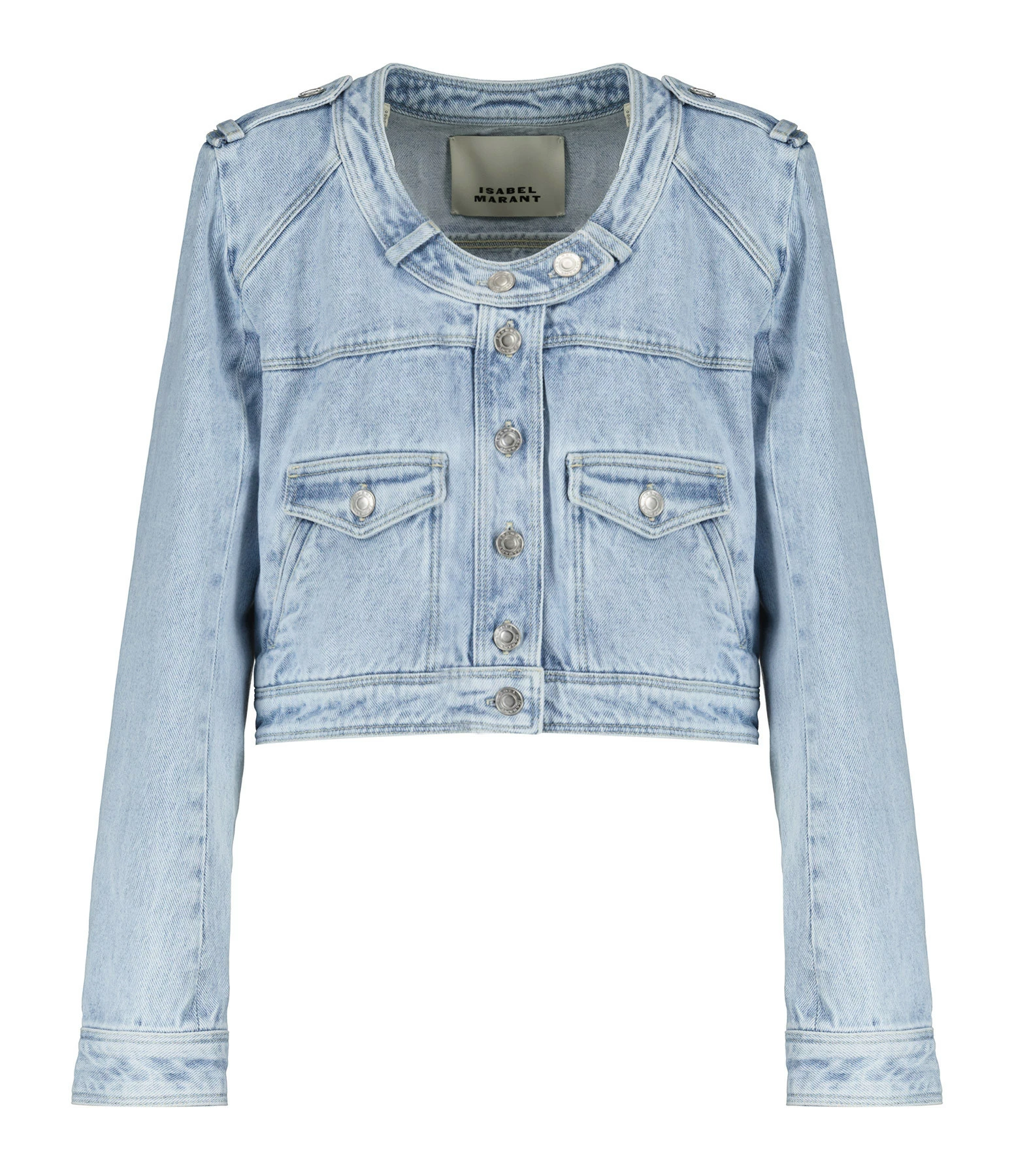Isabel Marant Veste Valene Coton Bleu Clair 1 Isabel Marant Veste Valene Coton Bleu Clair