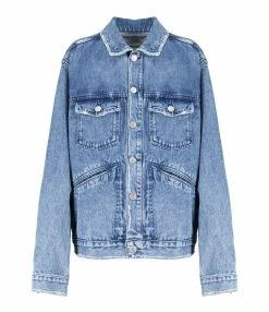 Isabel Marant Veste Homme Jango Coton Bleu