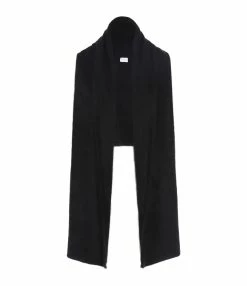 CT PLAGE Gilet Étole Raccon Noir