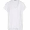 JEANNE VOULAND Tee-shirt Bacha Col V Lyocell Blanc