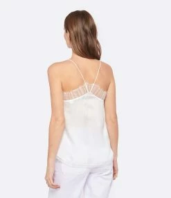 IRO Top Berwyn Soie Blanc Cassé -Majestic Filatures shop iro00 look20221220 337
