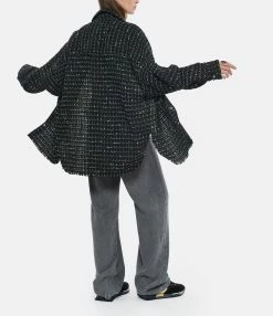 IRO Surchemise Amice Noir Blanc -Majestic Filatures shop iro22 look20220628 68