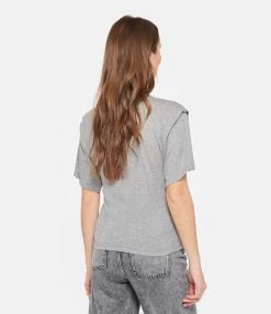 IRO Tee-shirt Fortuna Coton Gris Mélangé -Majestic Filatures shop iro23 look20221220 268