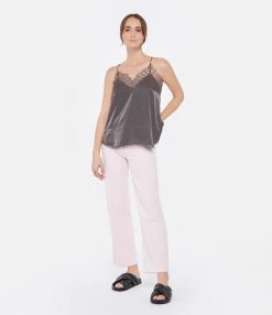IRO Top Berwyn Soie Gris Foncé -Majestic Filatures shop iro23 look20221221 276