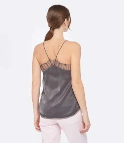 IRO Top Berwyn Soie Gris Foncé -Majestic Filatures shop iro23 look20221221 278