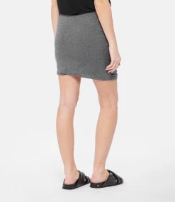 IRO Jupe Fosca Coton Gris Foncé -Majestic Filatures shop iro23 look20221221 381