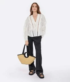 IRO Top Kekoa Dentelle Blanc -Majestic Filatures shop iro23 look20221222 89