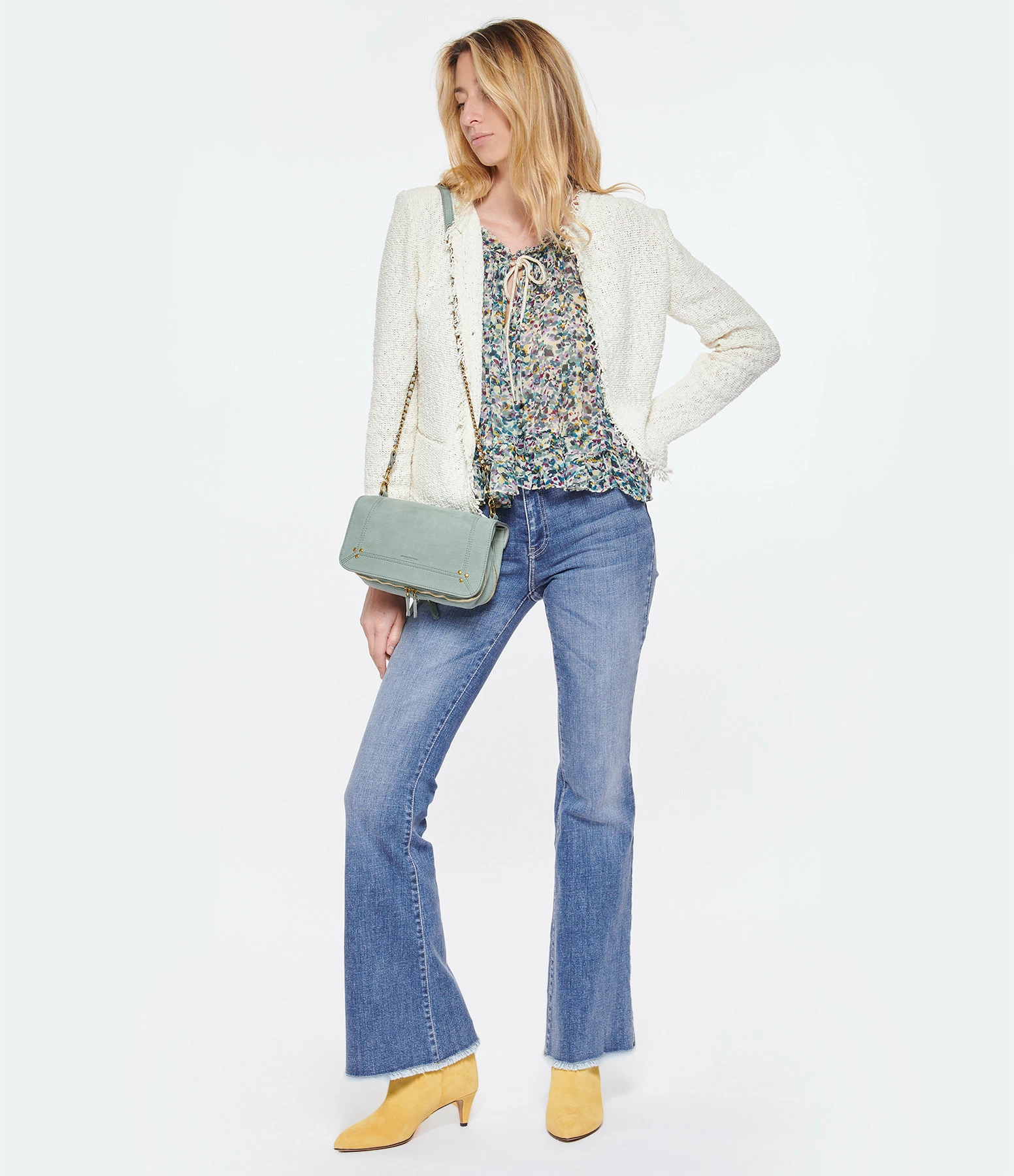 IRO Veste Shavani Coton Maille Écru 3 IRO Veste Shavani Coton Maille Écru – Image 3