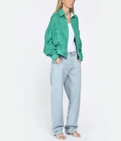 IRO Surchemise Ezro Coton Vert 9 IRO Surchemise Ezro Coton Vert -Majestic Filatures shop iro23 look20230214 91