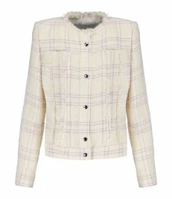 IRO Veste Orlanda Coton Écru Lilas