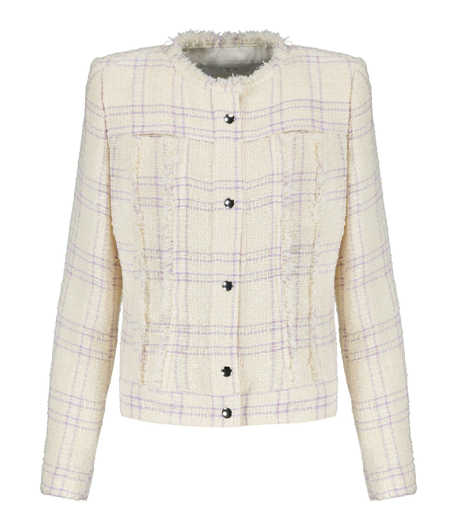 IRO Veste Orlanda Coton Écru Lilas 1 IRO Veste Orlanda Coton Écru Lilas