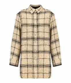 IRO Surchemise Kawelo Coton Carreaux Beige