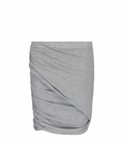 IRO Jupe Fosca Coton Gris Mélangé