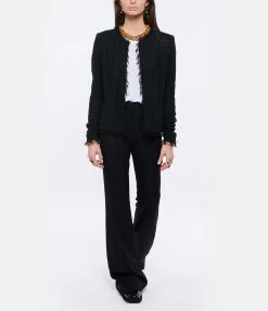 IRO Veste Shavani Coton Noir -Majestic Filatures shop irowf look20211201 257