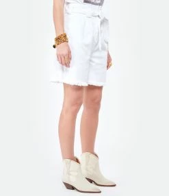 JEANNE VOULAND Bermuda Folco Denim Blanc -Majestic Filatures shop jvoul look20210407 253