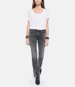 JEANNE VOULAND Tee-shirt Bach Col Rond Lyocell Blanc -Majestic Filatures shop jvoul look20211123 2