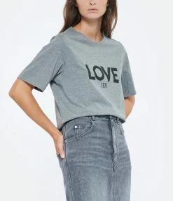 JEANNE VOULAND Tee-shirt Ben Love 1971 Coton Gris -Majestic Filatures shop jvoul look20220621 79