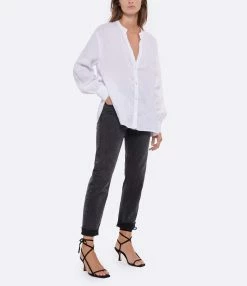 JEANNE VOULAND Chemise Hada Lin Blanc -Majestic Filatures shop jvoul look20220706 296 1 1