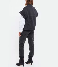 JEANNE VOULAND Veste Folka Denim Gris -Majestic Filatures shop jvoul look20220720 256