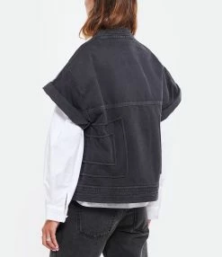 JEANNE VOULAND Veste Folka Denim Gris -Majestic Filatures shop jvoul look20220720 258