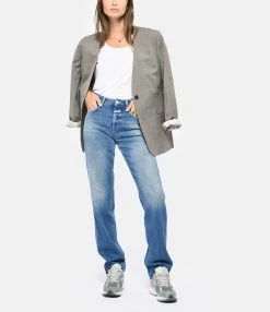 JEANNE VOULAND Tee-shirt Bach Col Rond Lyocell Blanc -Majestic Filatures shop jvoul look20220823 106