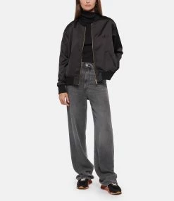 JEANNE VOULAND Veste Ivy Satin Noir -Majestic Filatures shop jvoul look20220902 237