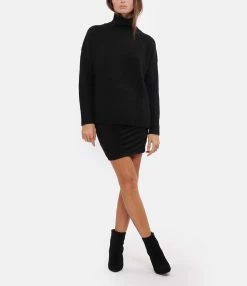 JEANNE VOULAND Jupe Palm Jersey Noir -Majestic Filatures shop jvoul look20220902 279