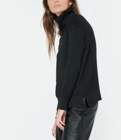 JEANNE VOULAND Pull Gelson Lurex Noir -Majestic Filatures shop jvoul look20221004 147