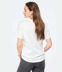 JEANNE VOULAND Tee-shirt Jai Palm Springs Glitter Gun Metal Blanc -Majestic Filatures shop jvoul look20230126 89