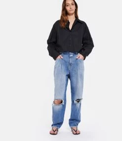 JEANNE VOULAND Chemise Ima Coton Noir -Majestic Filatures shop jvoul look20230203 430