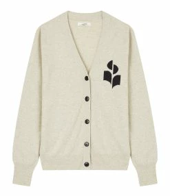 MARANT ÉTOILE Cardigan Karin Coton Gris Clair