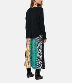 Kujten Pull Melah Col Rond Cachemire Noir -Majestic Filatures shop kujte look20200901 250