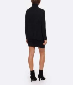 Kujten Pull Ulla Col Cheminé Oversize Cachemire Noir -Majestic Filatures shop kujte look20220902 283