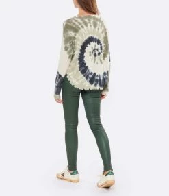 Kujten Pull Mela Sunny Col Rond Cachemire Kaki Foncé -Majestic Filatures shop kujte look20220906 473