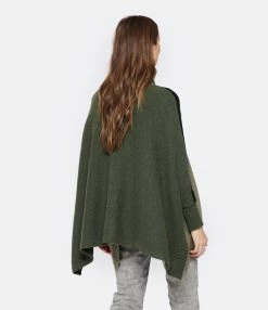 Kujten Poncho Ciara Smoking Cachemire Kaki -Majestic Filatures shop kujte look20221220 366