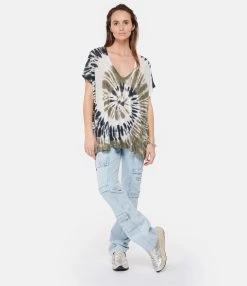 Kujten Top Col V Nola Sunny Lin Kaki Foncé -Majestic Filatures shop kujte look20230126 533
