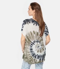 Kujten Top Col V Nola Sunny Lin Kaki Foncé -Majestic Filatures shop kujte look20230126 535